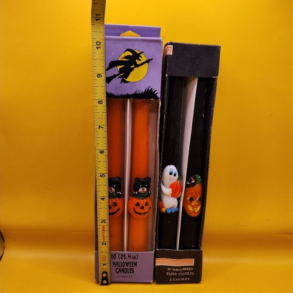 2 Sets of Vintage Halloween Candles New In Box 10” Tapers Decorative - Picture 2 of 3